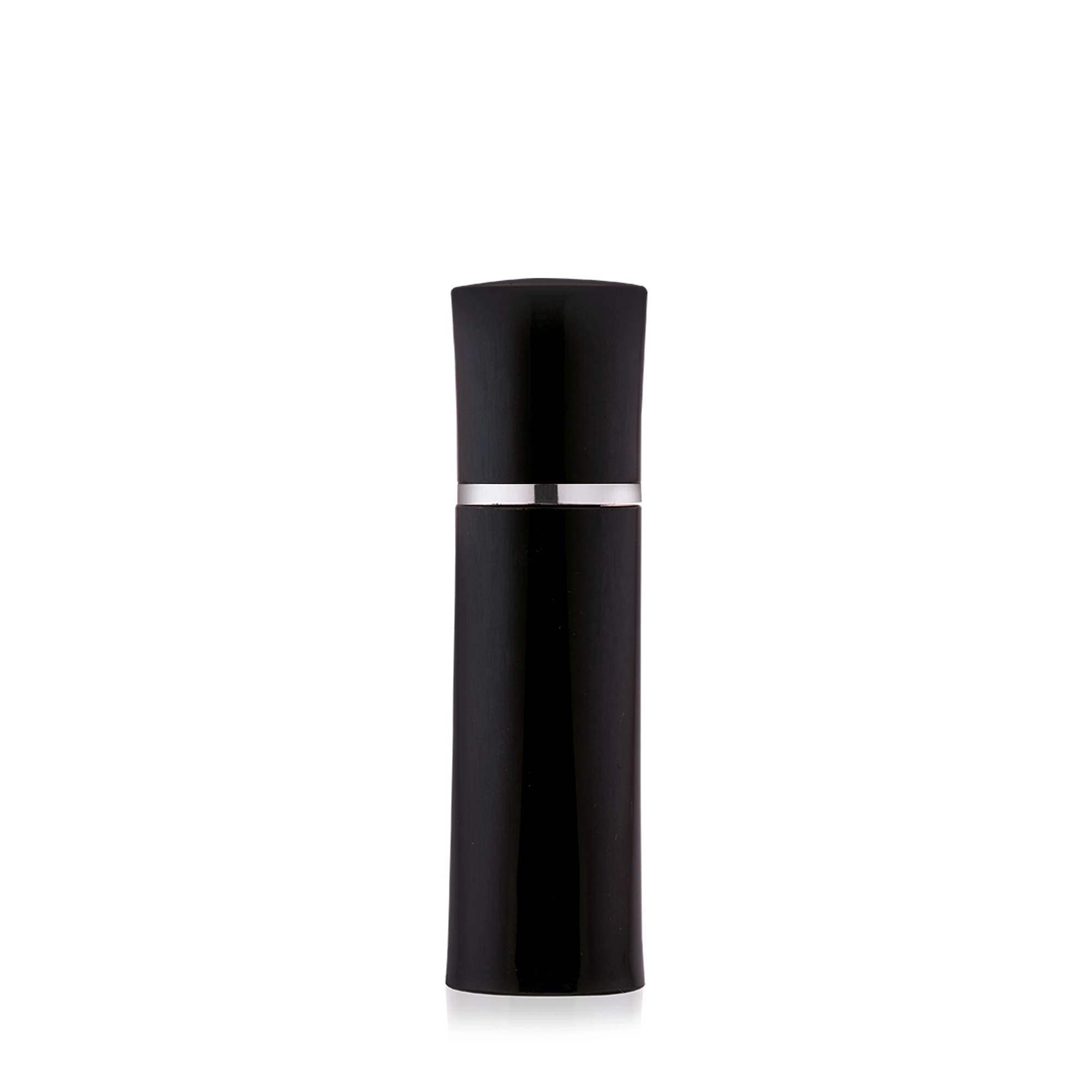 Frasco Airless PTG Preto com Friso Prata 30ml