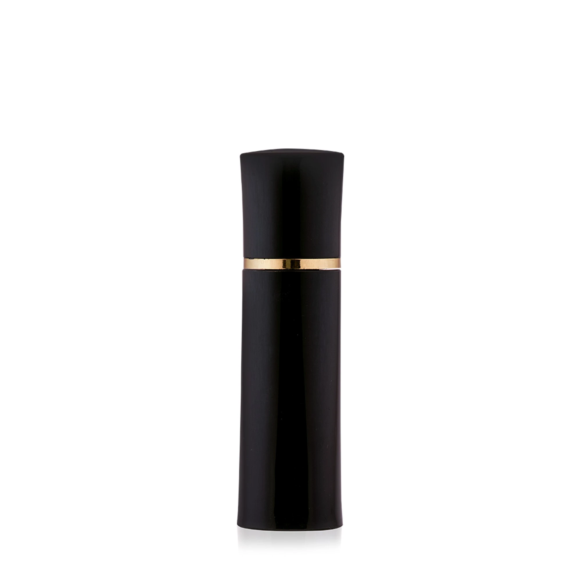 Frasco Airless PTG Preto com Friso Dourado 30ml