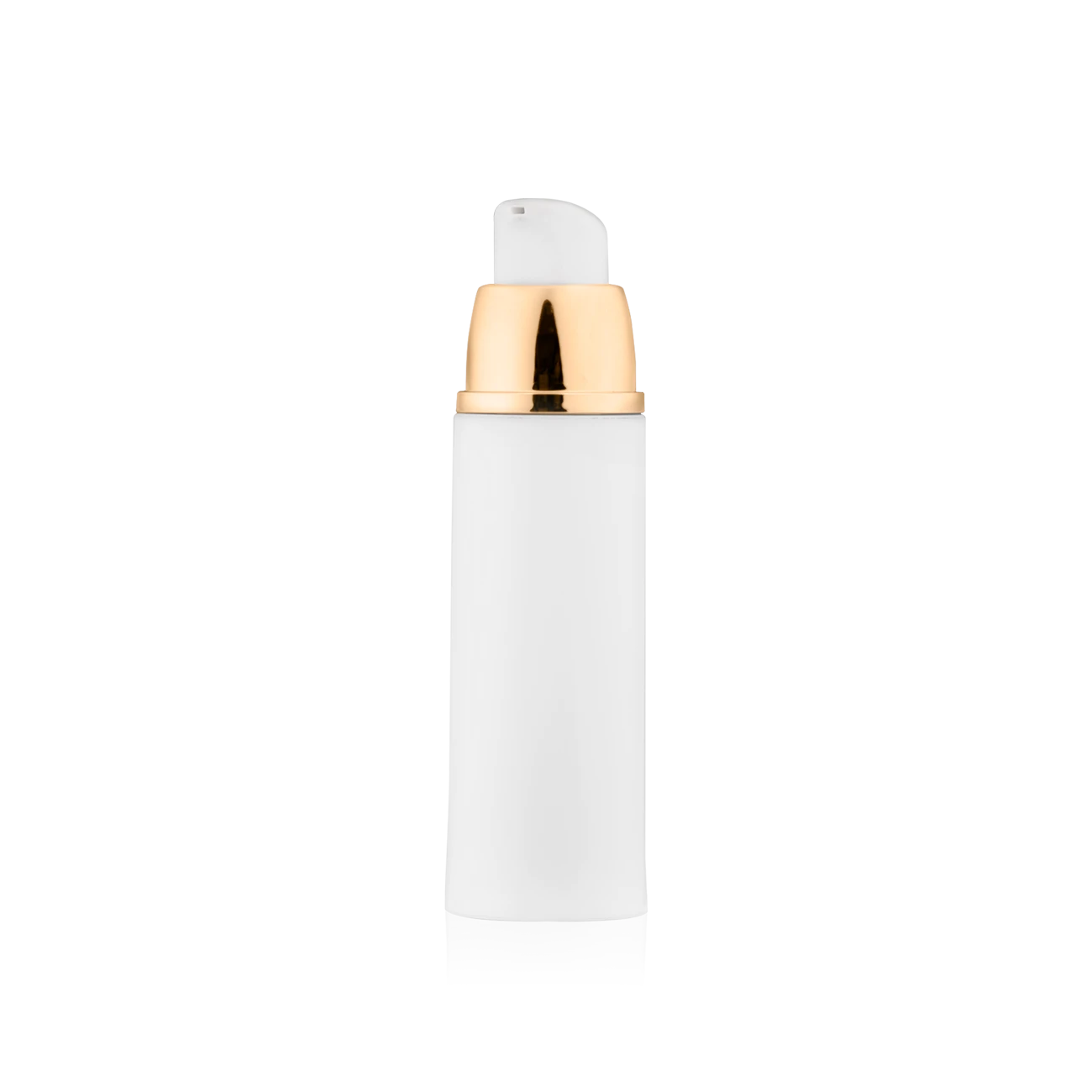 Frasco Airless PTG Branco com Dourado 30ml