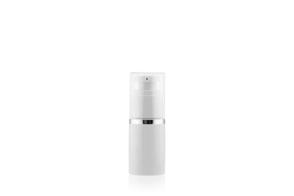 Frasco Airless Absolut Branco e Prata  15ml