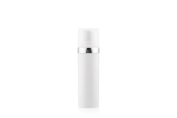Frasco Airless MEG Branco com Friso Prata 30ml