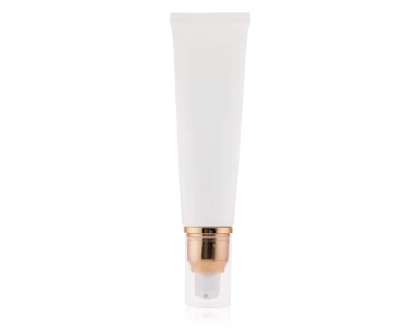 Bisnaga Branca Tube Pump Dourada 60ml