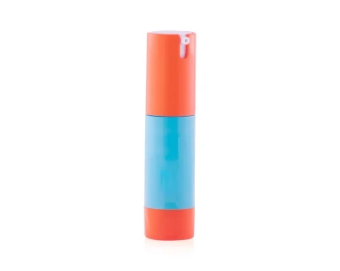 Frasco Airless Pump Summer Azul e Laranja 15ml
