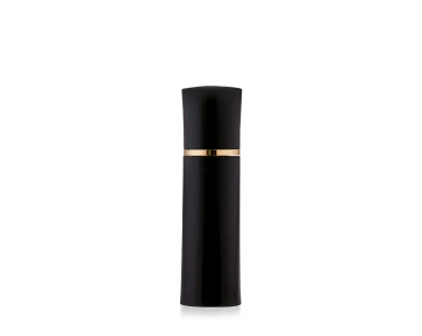 Frasco Airless PTG Preto com Friso Dourado 30ml