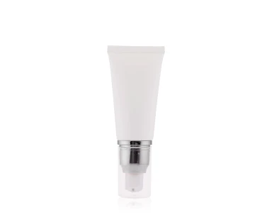 Bisnaga Branca Tube Pump Prata 30ml