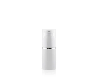 Frasco Airless Absolut Branco e Prata  15ml